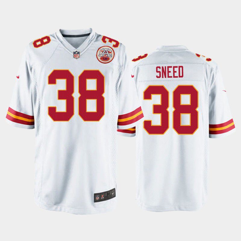Men Kansas City Chiefs #38 Sneed Nike White Game NFL Jersey->kansas city chiefs->NFL Jersey